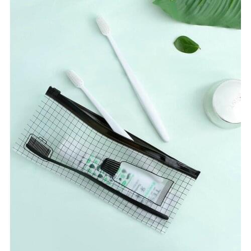 Transparent PVC Travel Storage Bag Clear Cosmetic Bag Toothpaste Toothbrush Debris Bag Stationery Storage 1PCS New