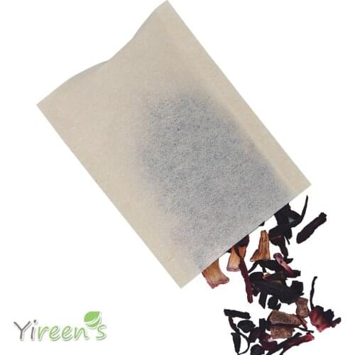 100pcs 60X 80mm Disposable No Bleach Heat Seal Filter Paper Tea Filters, of Food Grade Wood Pulp Paper, Good For Coffee Powder