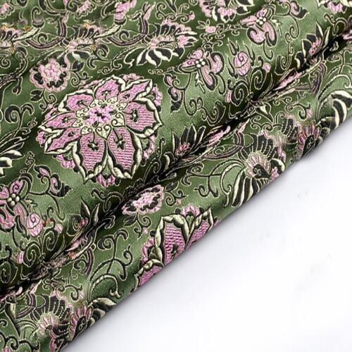 75x100cm Imported Japanese style green Metallic Jacquard Brocade Fabric,3D jacquard yarn dyed fabric for Women Coat Dress Skirt