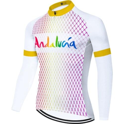 Andalucia Summer Spirng Mallots Jerseys Cyclisme Masculino Maglia Uomo Camiseta Maillot Hombre Ciclismo Tenue Velo Homme