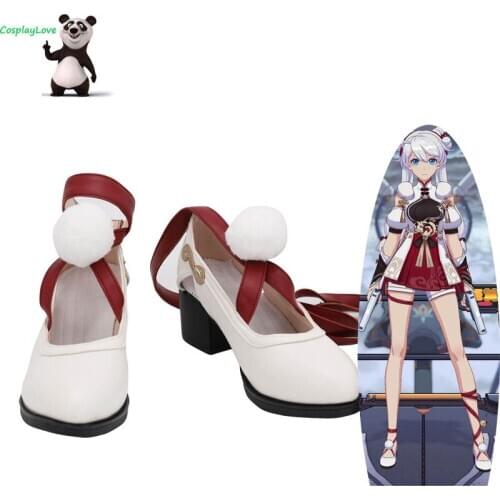 CosplayLove Anime Honkai Impact 3rd Kiana Kaslana White Cosplay Shoes Long Boots Leather Custom Made