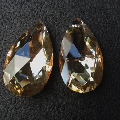 Free Shipping 144pcs 50MM Optical Champange Crystal Prism Ornament Suncatchers, Crystal Curtain Pendants For wedding decoration