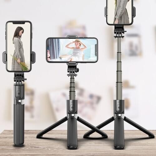 Wireless Bluetooth Selfie Stick with Telescopic Tripod Foldable Bluetooth 4.0 Monopod for iPhone An-droid Cellphones Camera