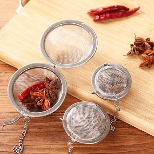 Big Mesh Filter Herbal Ball Soup Stew, Spices Stew Tools Filter Infuser Cooking Tea Strainer Stainless Kitchen Tea Steel Lo R7Y8