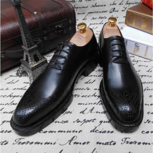 Sipriks Premier Boss Calf Leather Shoes Bespoke Square Toe Oxfords Mens Goodyear Welted Dress Flats Breather Office Party Boots