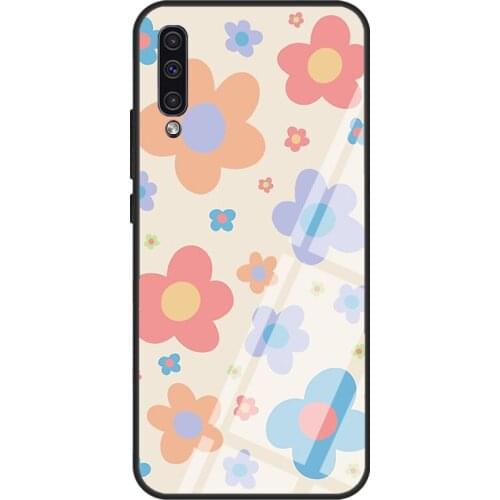 Daisies sunrise Case For Samsung A72 A71 A51 A31 A40 A50 A70 A20e A21S A12 A32 A52 Tempered Glass Cover