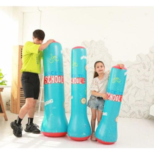 Children Fitness Inflatable Punching Bag Stress Punch Tower Fight Exercise Speed Stand Power Boxing Target Bag Teens Adult