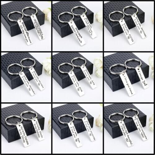 Dongsheng Creative Keychain Drive Safe Beautiful Handsome I Love You Key Chain Bags Boy Letter Key Ring Alloy Pendant Keyring