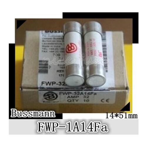 US imports of cylindrical type fuses BUSSMANN FWP-1A14Fa 700V / 1A 14 * 51mm