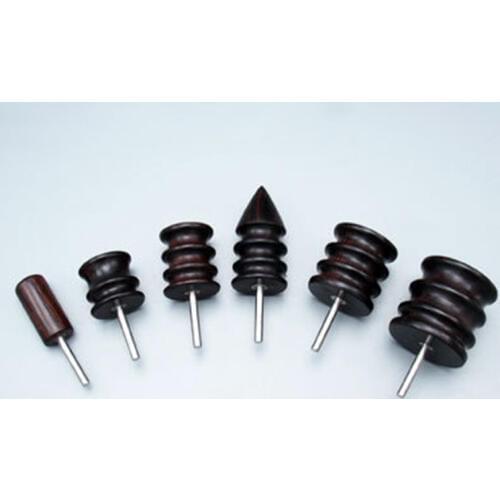 Leather Tool Edge Electric Polishing Slicker Flat/Pointed Head Sandalwood Leathers Craft DIY Tools Tip Burnisher