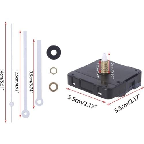 Classic Quartz Wall Clock Movement Mechanisms Battery Powered DIY Repair Parts Replacement with Long Hands Kit