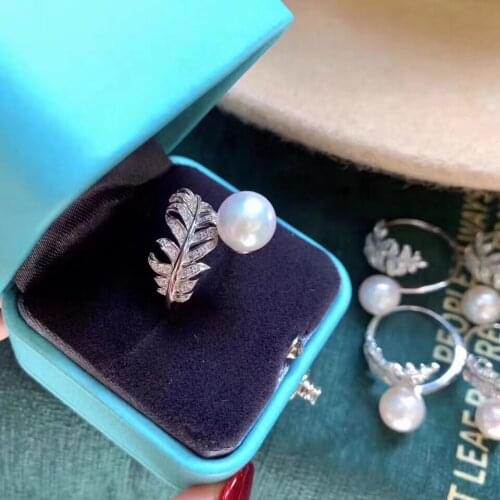 Hot Design 925 Sterling Silver Adjustable Ring Findings Mountings Settings Parts Fittings for Pearls Jade Corals Stones Beads
