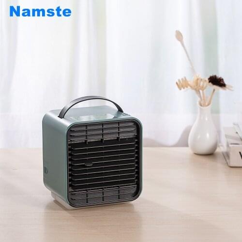 NMT 014 USB Mini Negative Ion Air Conditioning Fan Three Speed Adjustment 2000 mAh Battery Night Light Home Small Desktop Fan