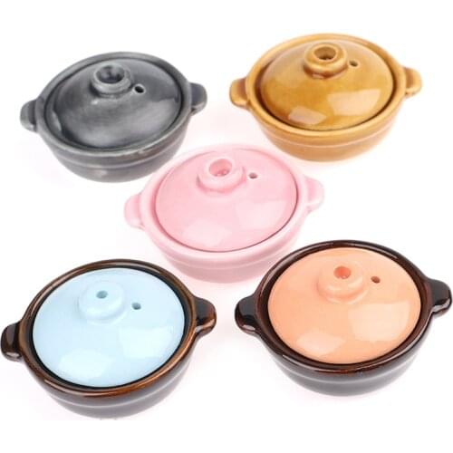 1Pcs 1/12 Dollhouse Miniature Accessories Mini Soup Pot Simulation Kitchenware Model Toys For Doll House Decor