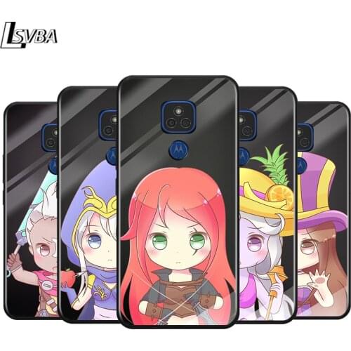 Cartoon beauty for Motorola G9 G8 G E7 E6 One Play Marco Hyper Fusion Stylus Power Edge Plus Black Phone Case