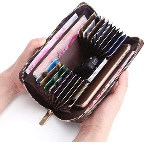 Men Long Clutch Wallet Large Capacity Wallets Female Purse Lady Purses Phone Pocket Card Holder Carteras Multi-card Package