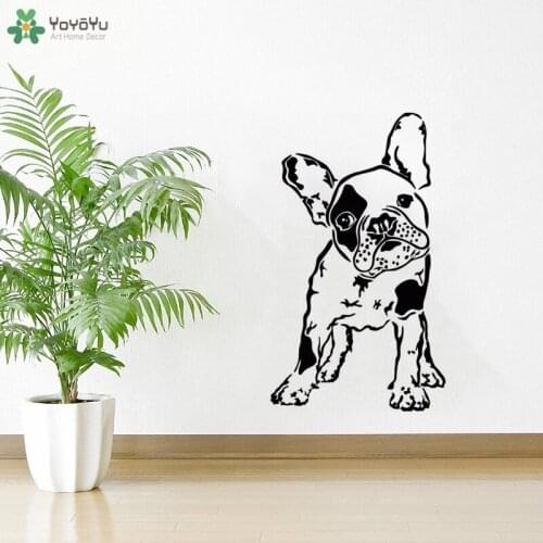 YOYOYU Wall Decal French Bulldog Dog Animal Pet Wall Sticker Pet Picture Nursery Kids Bedroom Wallpaper Home Decor QQ279