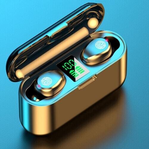 TWS Pro Earphone IPX7 Waterproof Incoming Call Answering 2000mAh Charging Box Wireless Bluetooth V5.0 9D Stereo In-ear Earbuds