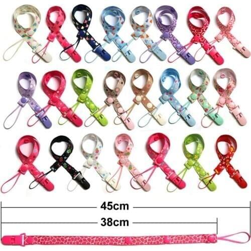 New Baby Pacifier Clip Chain Ribbon Holder Chupetas Soother Pacifier Clips Leash Strap Nipple Holder For Infant Feeding K0172