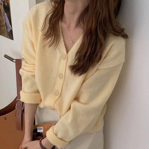 New Oversize Womens Sweaters Autumn Vintage Cardigans Loose Winter Sweater Knitted New Women Cardigan Knit Button Loose