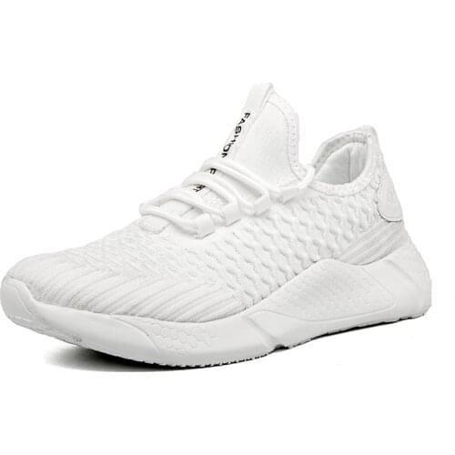New White Light Running Shoes Comfortable Non-slip Casual Mens Sneaker Breathable Wear-resistant Outdoor Walking Men Sport Shoe