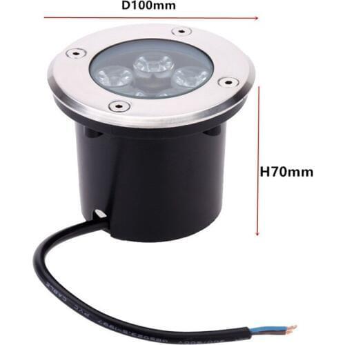 ONDENN 5W LED Underground Light 5x1W Led Outdoor Inground Garden Square Flood Spotlight Waterproof Landscape Lamp DC12V/85-265V