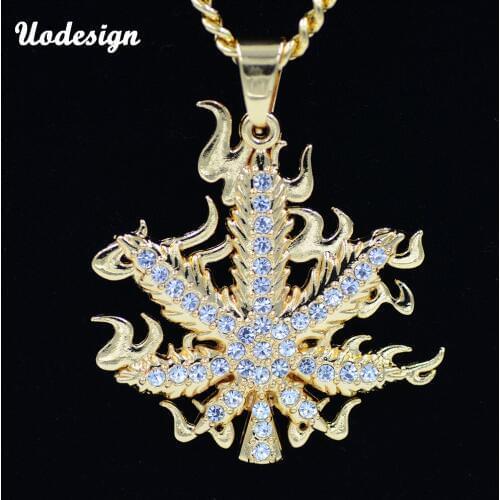 Hip Hop Tree Leaf Necklace For Women Men Small Maple Leaf Pendants Necklaces Unisex Plant Jewelry Dropshipping