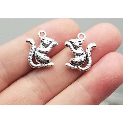 20pcs/lot--18x15mm, Squirrel cham,Antique silver plated Squirrel charms,DIY supplies,Jewelry accessories