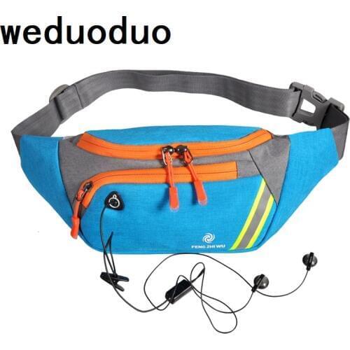 Weduoduo waist bag for men fashion waist pack purse phone belt bag women travel waist bag case for mobile phone bum hip bag