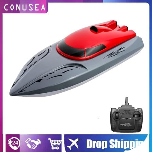 Rc Boat Pvc Boats Radio Controlled Boating 20Km/h 2.4Ghz Submarine Racing Boats for Pools and Lakes Toy Gifts for Boys Girl Kid