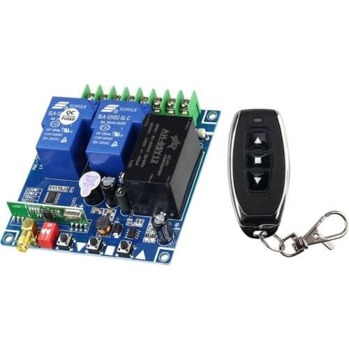 30A relay AC 220V 380V 2 CH RF Wireless Remote Control Switch Rolling doors/ garage doors/Electric curtains/motor