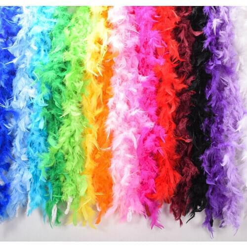 Feather scarf party Multi-Color Fluffy Handcraft Ostrich Feather Plume Boas Scarf Clothes for Wedding Decoration Performance