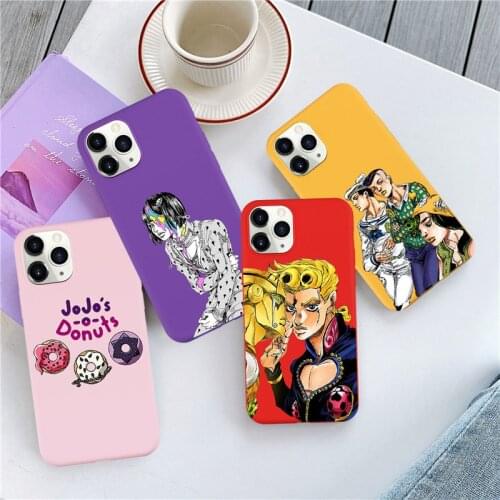 Cartoon Anime JoJos Bizarre Adventure Phone Case for IPhones 7 8 Plus Silicone Cover for IPhone 12 11 Pro Max 6S X XR XS Max SE2