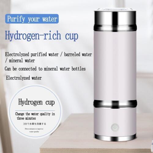 SPE/PEM Hydrogen Rich Generator Machine Water Ionizer Bottle Stainless Steel Alkaline Thermal Cup No Ozone Residual Chlorine
