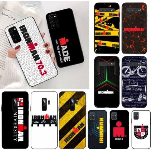TOPCASHOP Ironman Triathlon Phone Case for Samsung S20 plus Ultra S6 S7 edge S8 S9 plus S10 5G lite 2020