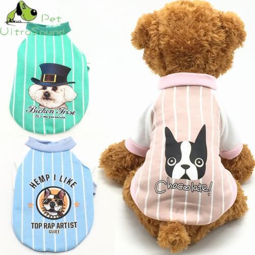 ULTRASOUND PET Cartoon Dog Printed Pet Costume Autumn Winter Dog Clothes Brand Small Dog Coat for Cats Bulldog Pet Dog Supplies