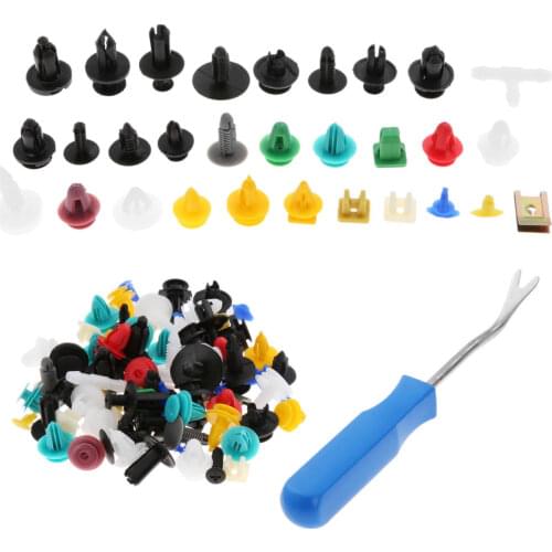 200Pc 30kind Mixed Auto Fastener Door Panel Fender Bumper Clips Retainer Rivet Car Door Auto Fastener Pliers Tool Panel Remover
