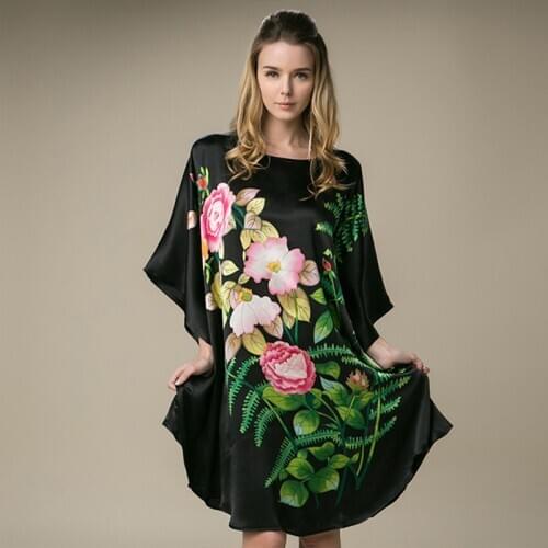 Women Silk Night Gown Sleeping Dress Women Summer Furniture Clothes Sleep Group Silk Sexy SleepwearNightgown