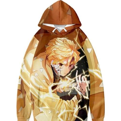 Anime Demon Slayer Cosplay Sweater Infinite Train New Jacket Digital Print Hooded Sweater Costume Sweater Demon Slayer Sweater