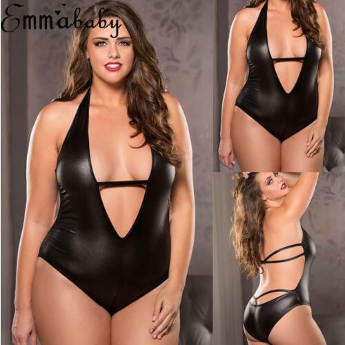 Women Sexy Lingerie Hot Babydoll Underwear Leather Teddy Lingerie Sex Erotic Sex Clothes Pole Dance Clubwear Sleepwear