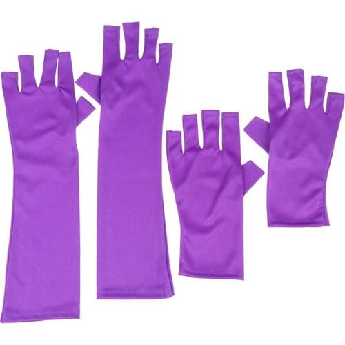 1Pair 25/40cm Nail Art Anti-ultraviolet Open-Toed Gloves Protection UV Light Lamp Gel Polish Tips Nail Mittens Tool