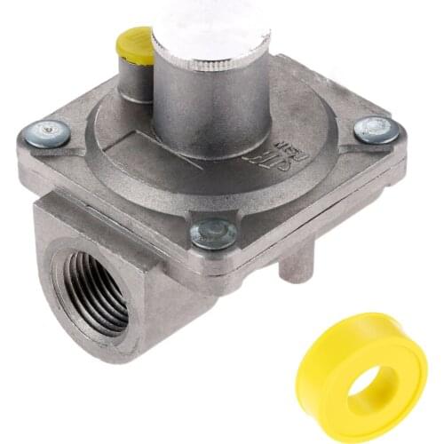 1PC 1/2'' NPT Natural Gas Pressure Regulator 5" Water Column Range High BTU Regulators with Gas Line Pipe Thread Tape