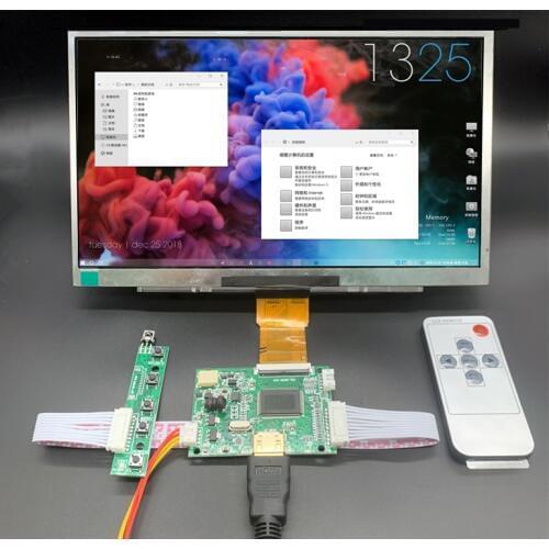 10.1 HD LCD Display Screen High Resolution Monitor Remote Driver Control Board HDMI For Raspberry Pi Mini computer