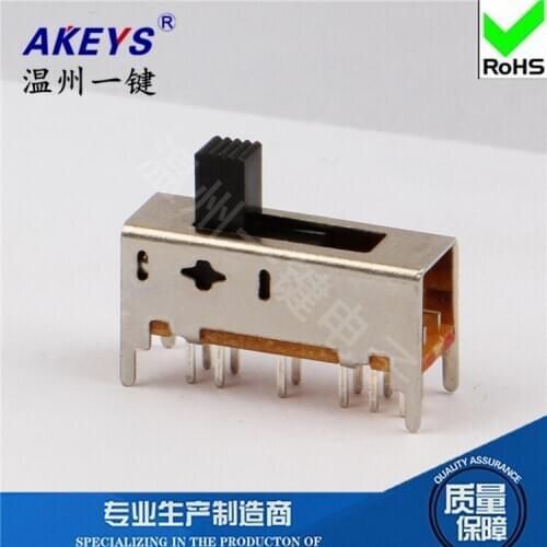 5 Pcs SS-25D01 (2P5T) various heights toggle switch 5 files 4 fixed feet 10 feet vertical