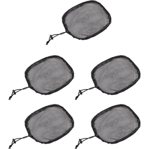 5 Pack Lightweight Fabric Wig Weaving Mesh Cap Breathable Bun Snoods Black