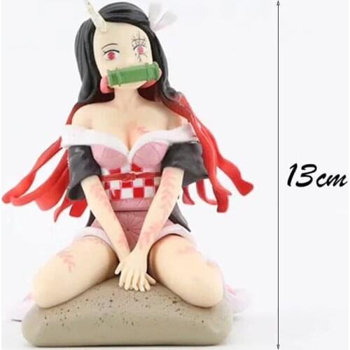 Anime Demon Slayer: Blade Tattoo Kamado Nezuko Kneeling Position Model Boxed Figure Anime sexy girl