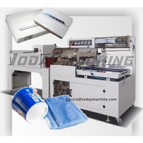 Automatic For POF PVC Film PET Bottle Carton Box Heat Tunnel Shrink Wrapping Packing Machine