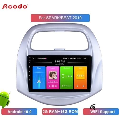 ACODO 2+16G Android 10.0 Car Radio Multimedia Player For Chevrolet SPARK/BEAT 2019 Navigation GPS 2 din