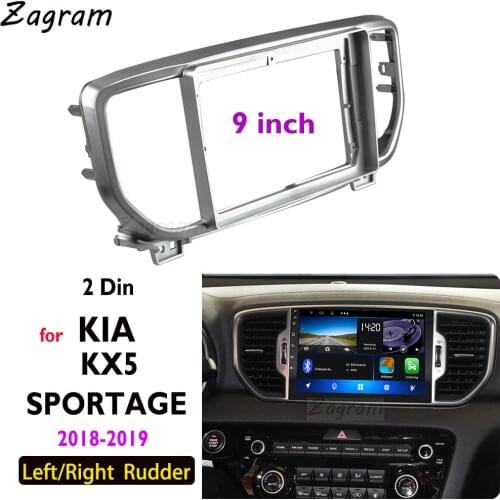 9 Inch 2 Din Car Video Fascia for KIA KX5 (SPORTAGE) 2018-2019 Panel Player Audio Dashboard Frame Dashboard Mount Kit