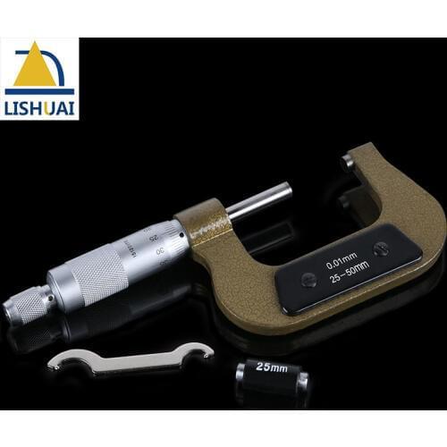 Range 25-50mm Accuracy 0.01mm Outside Micrometer Caliper Precision Measuring Tools High Quality